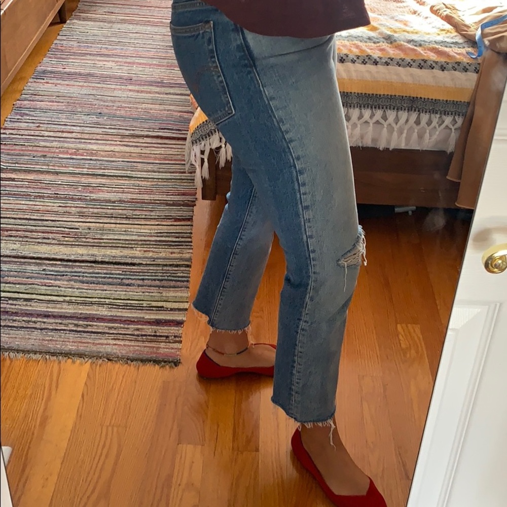 LEVIS High-Waisted Cropped Denim 2-toned